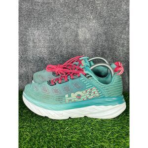 HOKA One One Bondi 6 Women’s Running Shoes Size 8 Teal Pink
